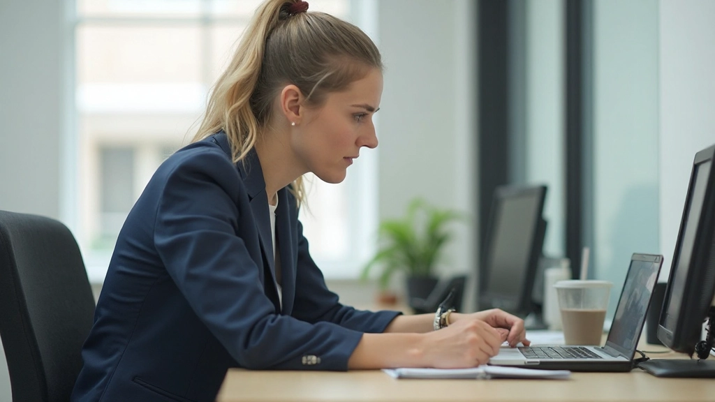 Persoon zittend aan bureau met focus, schrijvend, rustige concentratie